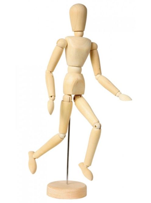 Mozgatható fa bábu 30 cm