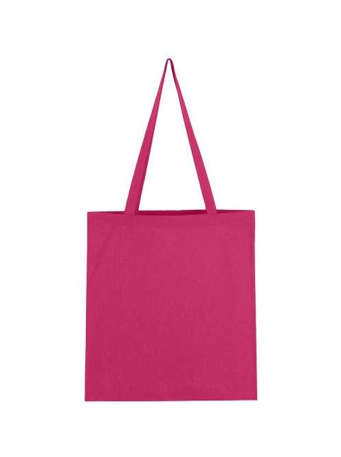 Hosszú fogantyús vászontáska - sötét rózsaszín / magenta