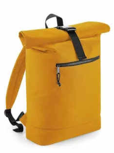 Recycled rolling backpack - mustard yellow