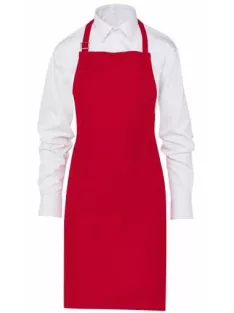 Pamut kötény zsebekkel 200g - piros / piros