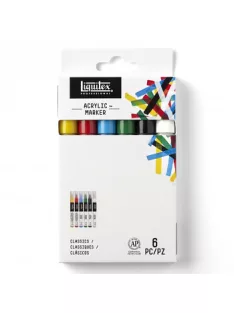 Set of 6 acrylic markers Liquitex