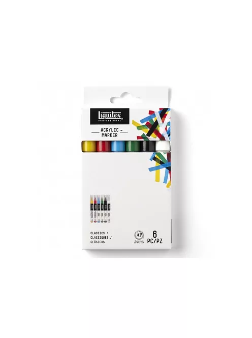 Set of 6 acrylic markers Liquitex