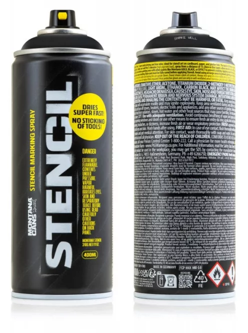 Montana Stencil Spray Paint 400ml Black