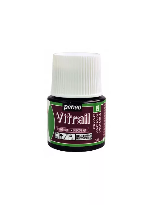 Glass paint Vitrail 45ml - 19 red-purple