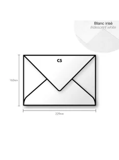 Paper envelope Pollen C5 162x229mm – Iridescent fehér