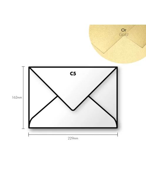 Paper envelope Pollen C5 162x229mm – arany