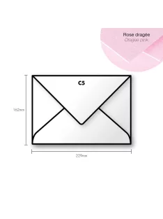 Paper envelope Pollen C5 162x229mm – Dragee pink