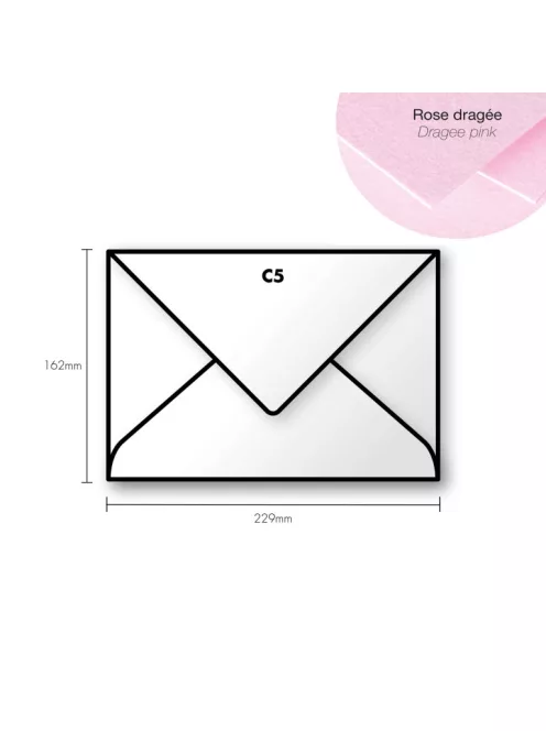 Paper envelope Pollen C5 162x229mm – Dragee pink