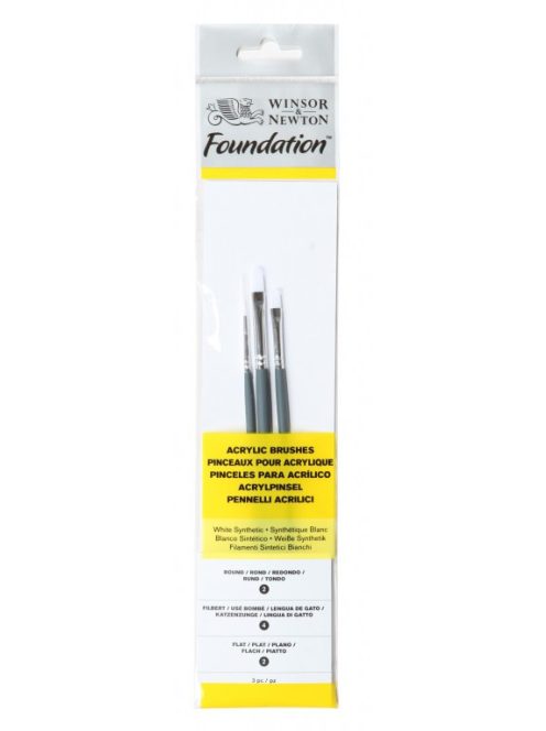 Winsor Newton acrylic brush set 3 pcs