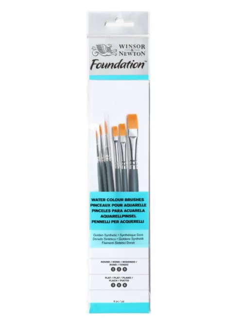 W&N vízfesték ecset készlet 6 db hosszú nyéllel