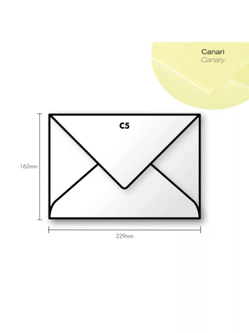 Paper envelope Pollen C5 162x229mm – Canary