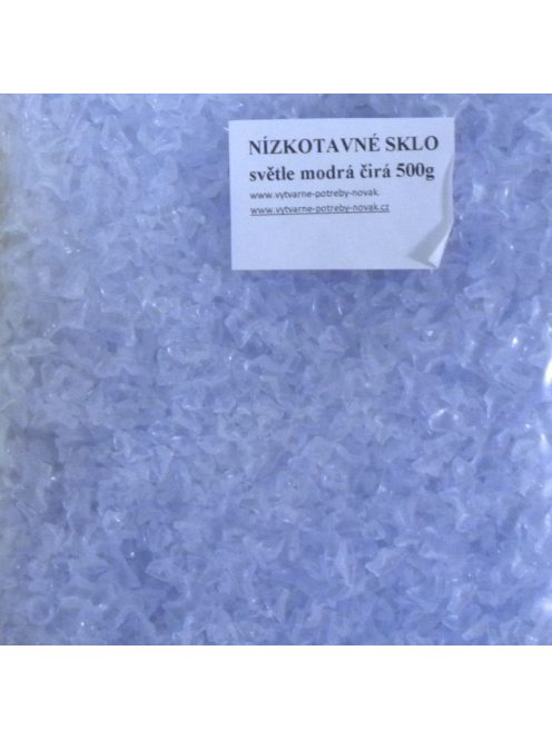 Alacsony olvadáspontú üveg 0,5 kg - világoskék, átlátszó