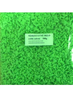   Alacsony olvadáspontú üveg 0,5kg - világos zöld átlátszó