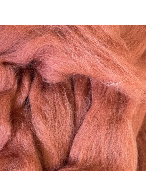 Színezett juhgyapjú 100g - terrakotta 15
