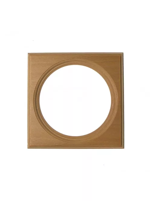 Square round frame window natural lacquered 9cm