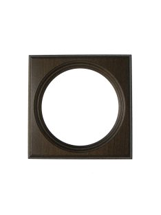 Sötétbarna, kerek, négyzet alakú keret, 9 cm
