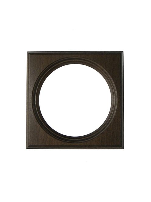 Sötétbarna, kerek, négyzet alakú keret, 14 cm