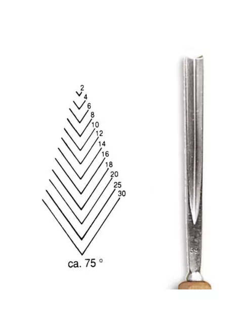 Vésõ Stubai V-alakú 75° 5539 – szélesség 2mm