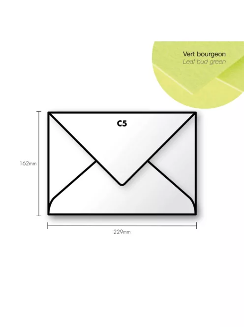 Paper envelope Pollen C5 162x229mm – Leaf