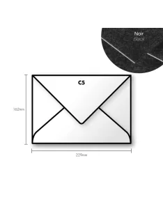 Paper envelope Pollen C5 162x229mm – fekete