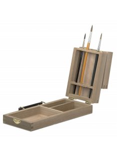 Fa doboz ecsettel, kicsi