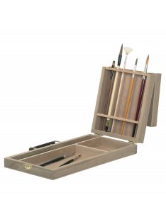 Fából készült doboz egy nagy ecsettel