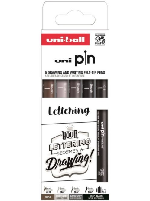 Uni Pin 5 db-os vonalzó szett Feliratozás