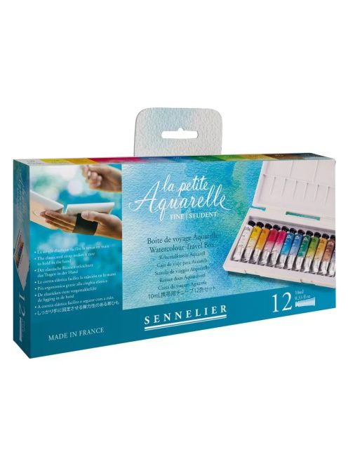 Sennelier akvarellfesték utazókészlet 12x10ml Utazódoboz