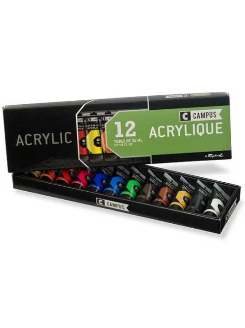 Campus akrilfesték készlet 12x21ml