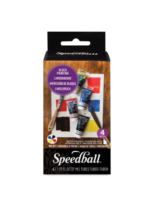 Linóleumvágó festék készlet, Speedball, 4x37ml