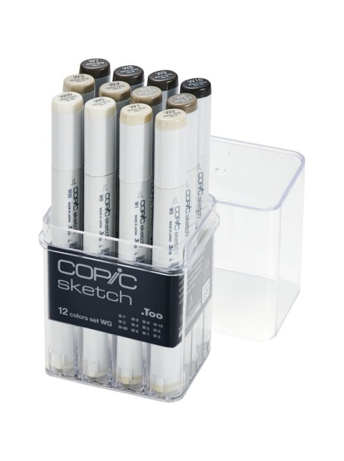 Copic sketch marker készlet, 12 db, meleg szürke árnyalatú