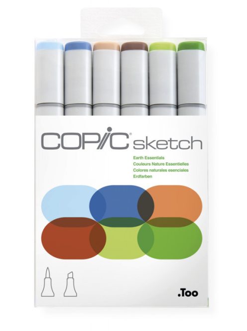 Copic Sketch készlet 6 darabos Föld Alapvető Kellékek