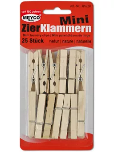 természetes Wooden Mini Pegs 25x45mm