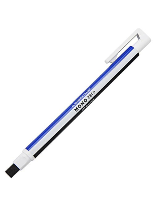 Tombow Mono nulla radír ceruza alakú, négyzet alakú, kék és fehér kivitelben