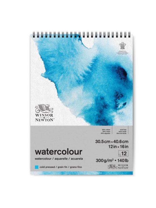 Akvarell tömb W&N CP 300g 305x406mm spirál