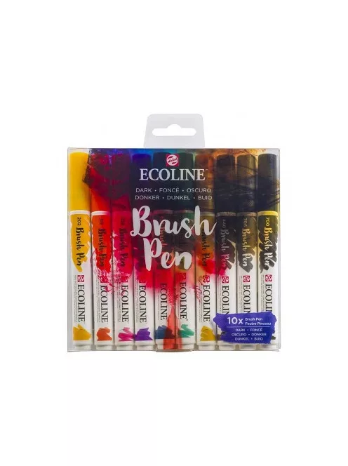 Ecoline Brush Pen készlet 10db Sötét