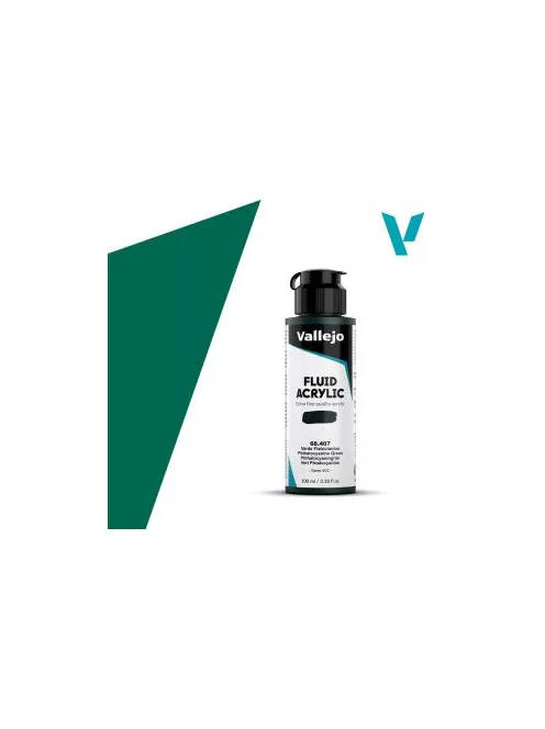 Akril festék Vallejo Fluid 100ml  407 Phtalo Green