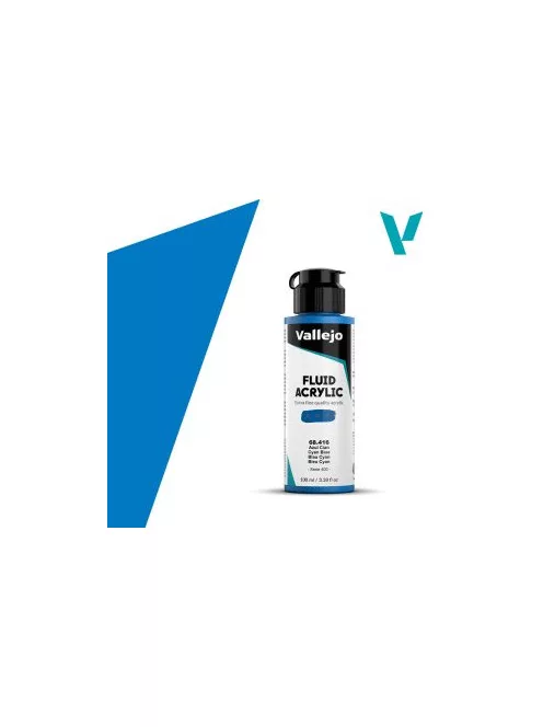 Akril festék Vallejo Fluid 100ml  416 Cyan Blue