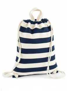 Nautical canvas backpack / pocket square - striped kék