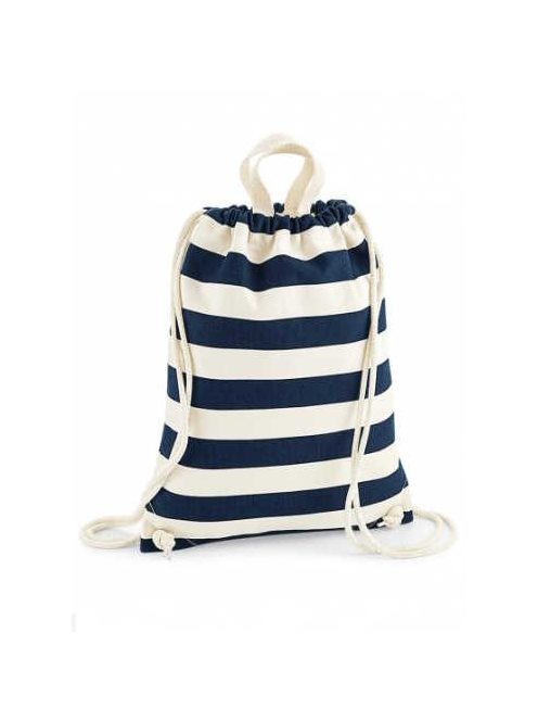 Nautical canvas backpack / pocket square - striped kék