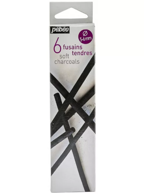 Pébéo Natural Charcoal 6 pcs medium 5-6 mm