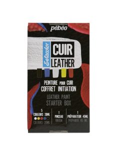   Alapkészlet bőrfestéshez Pébéo Leather 5x20ml + kiegészítők