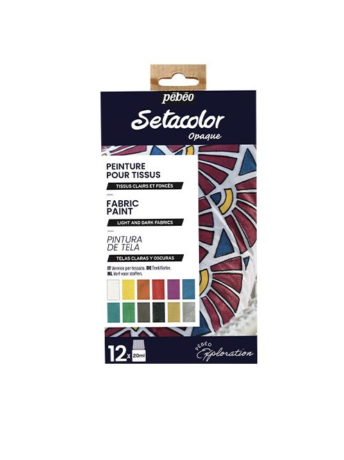 Setacolor textilfesték készlet 12x20ml