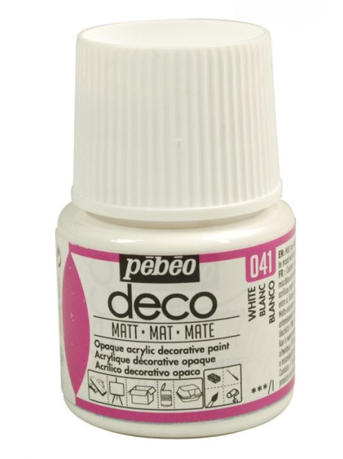 Color Pébéo Deco 45ml – 001 Fényes fehér