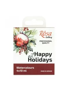 Rosa 4x10ml akvarellfesték készlet Christmas Edition 1