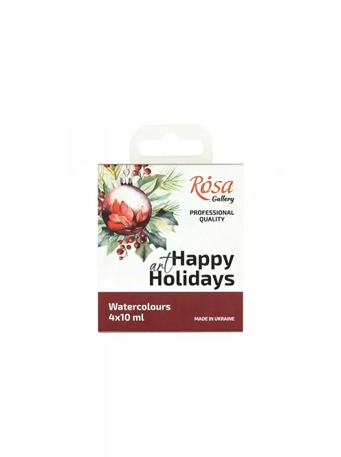 Rosa 4x10ml akvarellfesték készlet Christmas Edition 1