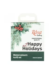 Rosa akvarellfesték készlet 4x10ml Christmas Edition 3