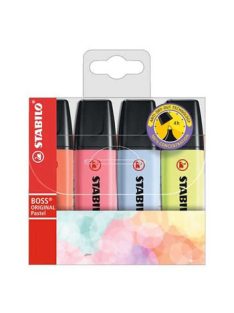   Szövegkiemelő készlet Stabilo Boss Original – 4 db Pastel