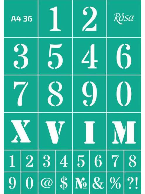 Ismételhető öntapadós sablon A4 – 36