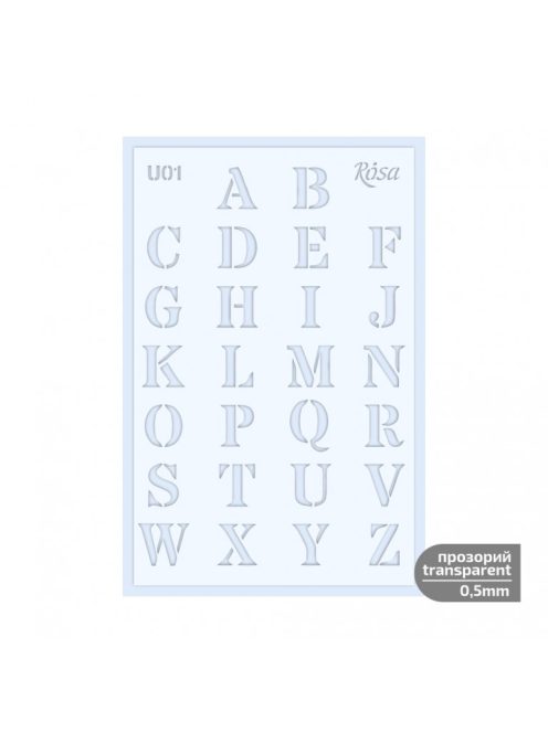 Stencil Rosa 0.5mm 13x20cm – U01